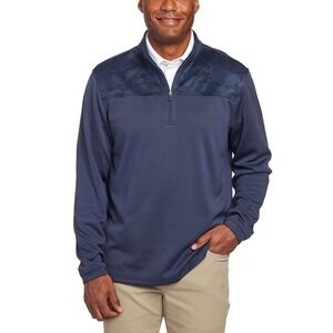 PEBBLE BEACH Dry-Luxe Performance Navy Blue 1/4 Zip Long Sleeve Men's Size M NEW